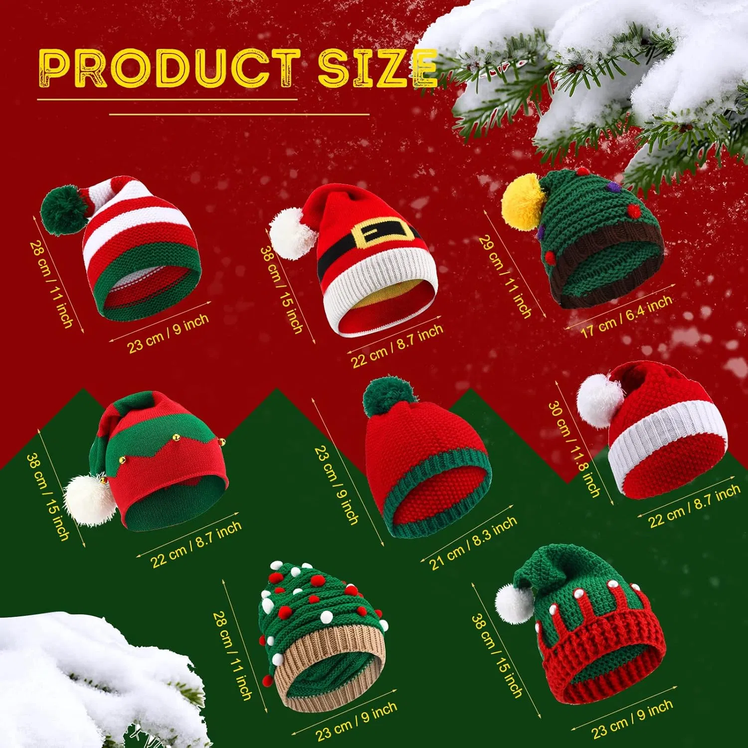 Зимние вязаные крючком шапки Санты для взрослых, Рождественские шапочки-бини, шапка Эльфа с помпоном, забавная Рождественская вечеринка, Новогодний праздник, Рождественские аксессуары, украшения, шапочки