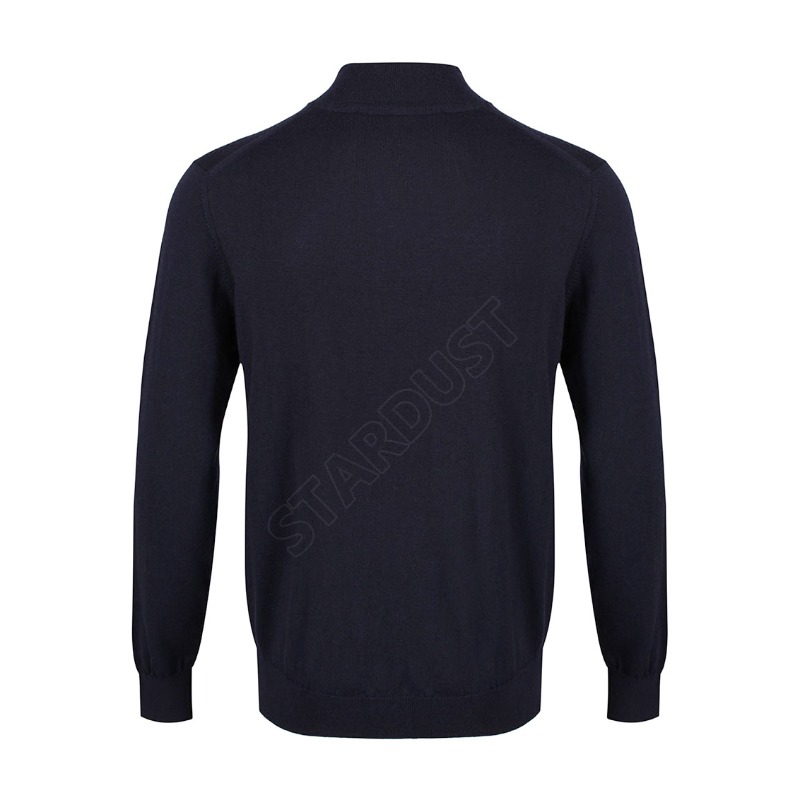 Мужская рубашка для гольфа из австралийской мериносовой шерсти с длинным рукавом и застежкой-молнией от производителя Китай