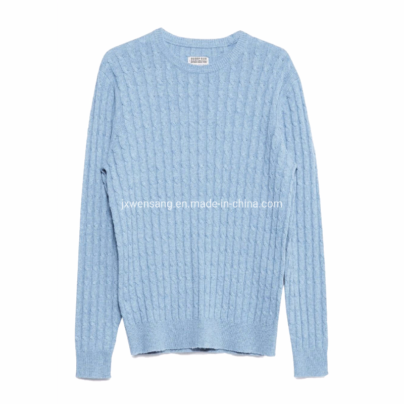 Мужской пуловер Merino из 100% австралийской натуральной шерсти мериноса, вязаный темно-синий свитер-джемпер с круглым вырезом горловины