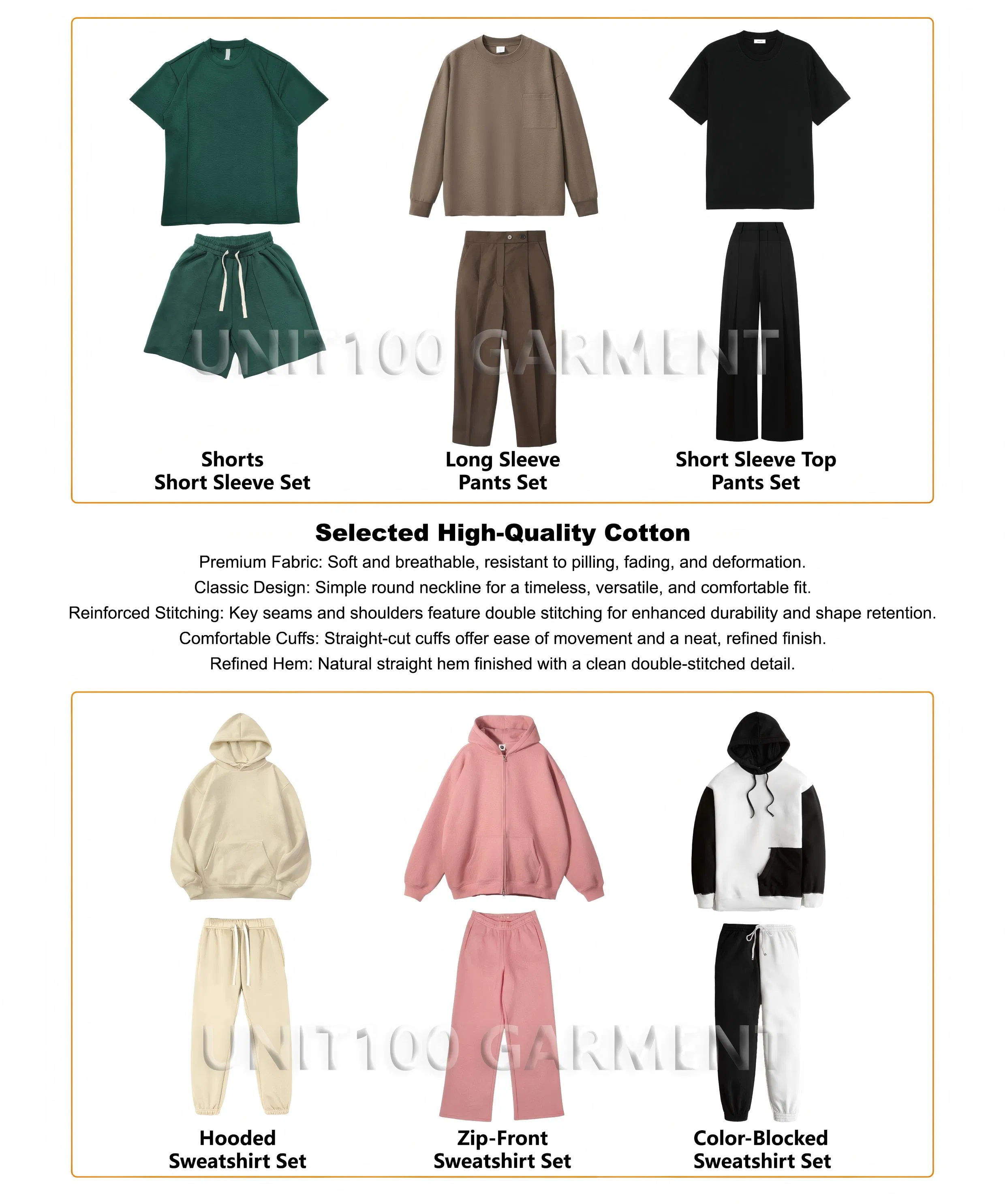 Спортивные костюмы оптом на заказ из 100% хлопка (180 г/м2-360 г/м2), толстовки с капюшоном Оверсайз, костюмы Унисекс