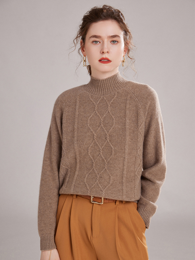 Кашемировый однотонный ромбовидный клетчатый утолщенный свободный повседневный свитер для женщин