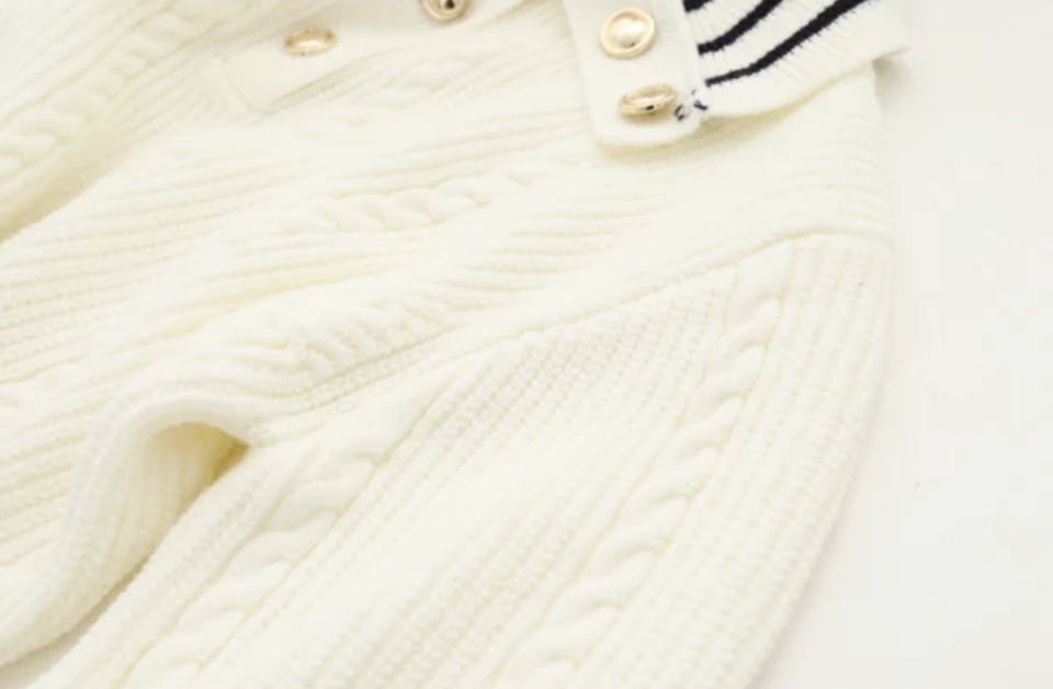 Яркий мультяшный вязаный свитер поло для модной весны 2025 года