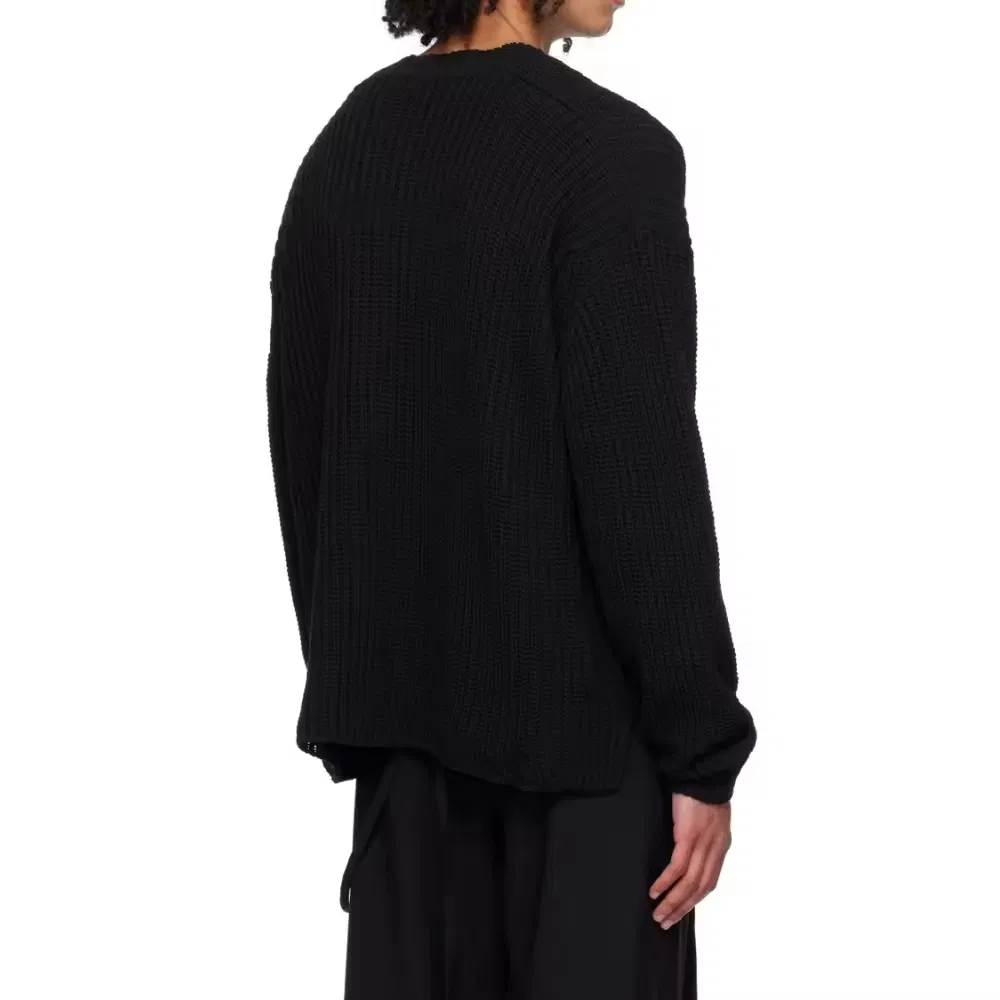 Модный свитер оверсайз с длинным рукавом, свободный жаккардовый вязаный пуловер, джемпер, Готические свитера унисекс с черепами