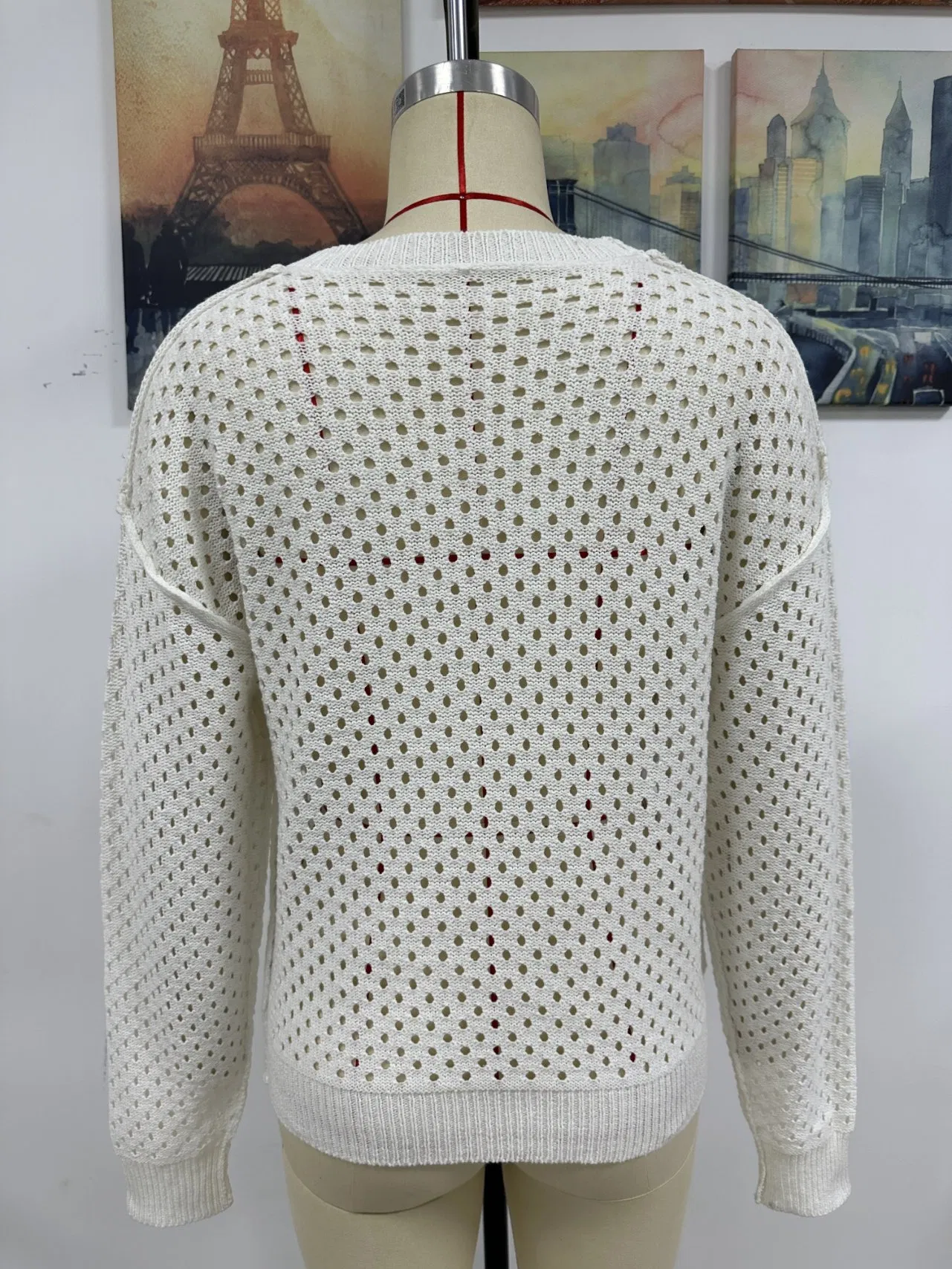 Летняя женская однотонная женская трикотажная одежда с вырезами, повседневный сексуальный пляжный тонкий свитер