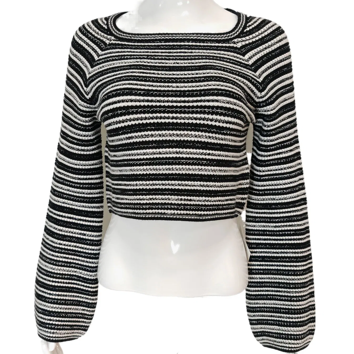 Женская повседневная приталенная стильная рубашка в интерьере prime, дышащий шерстяной трикотаж из полиэстера, полосатый топ с круглым вырезом, свободный свитер