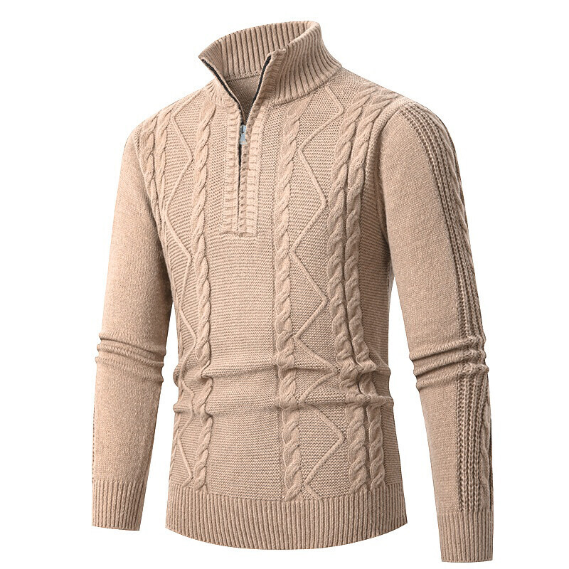 Базовый универсальный вязаный свитер Ropa Men&prime от OEM Ropa с застежкой на молнию до половины длины