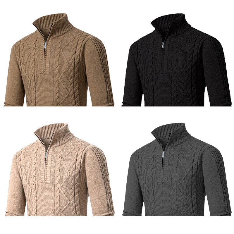 Базовый универсальный вязаный свитер Ropa Men&amp;prime от OEM Ropa с застежкой на молнию до половины длины