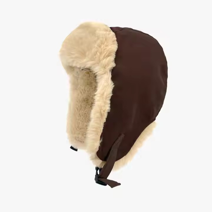 Оптовые зимние шапки для катания на лыжах и велосипеде, модные шапочки-ушанки из шерстяной ткани в клетку