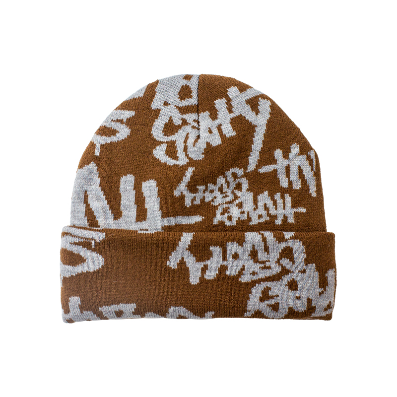 GRS Оптовая продажа индивидуальной зимней теплой вязки Gorras Модная акриловая приталенная однотонная шапочка