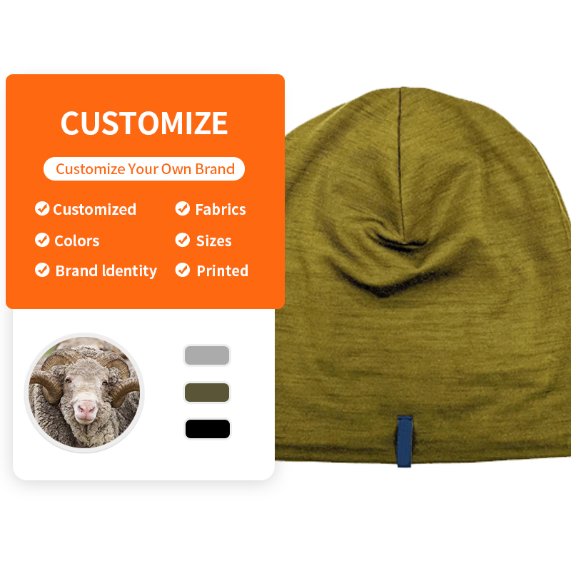 Женская длинная зимняя шапка Enerup Custom из 100% шерсти мериноса