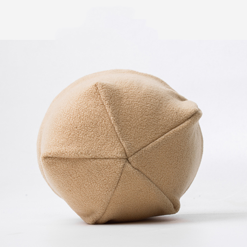 Зимние шапочки-бини с напуском из полар-флиса с логотипом на заказ