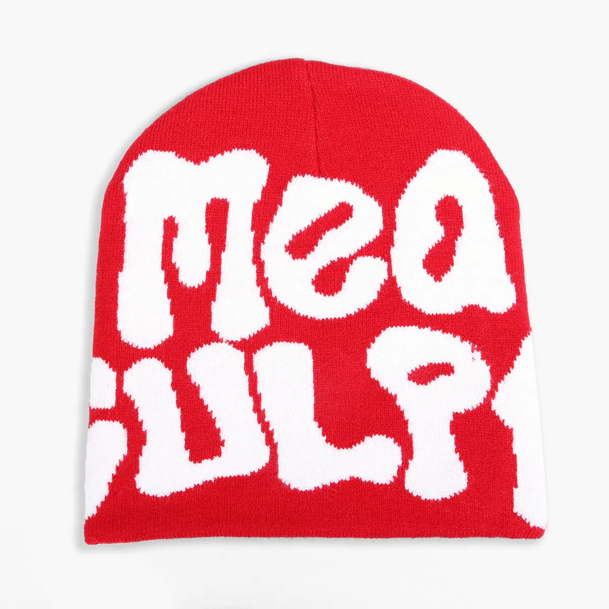 Зимние вязаные шапки Mea Beanie из жаккарда Gorras с объемной вышивкой логотипа оптом на заказ